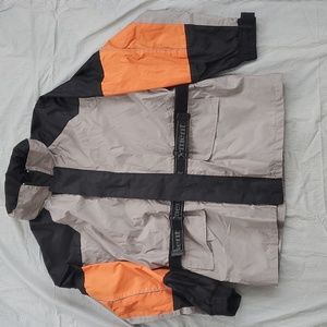 Xelement Men's Tan 2-Piece Motorcycle Rain Suit w Boot Straps Large